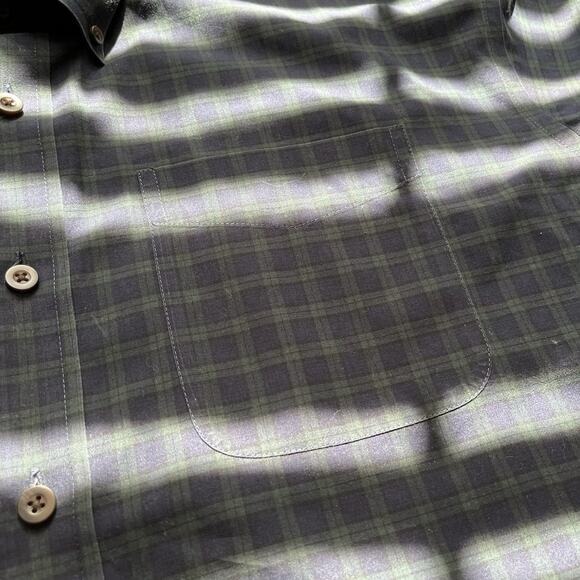 LL Bean Shirt Mens Size 2XL Blue Plaid Long Sleeve Button Down Wrinkle Resistant - Picture 6 of 7